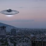 UFO Researcher DIES in Custody—What Aren’t They Telling Us? A UFO hovering over a city skyline during twilight