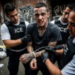 Tax-Funded GANGBANGER Hired As ‘Peace Ambassador’… Law enforcement officers arresting a man with tattoos in an urban environment