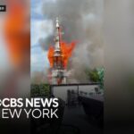 Bushwick Inferno Leaves One Big Question Video shows steeple collapse as fire tears through Brooklyn church