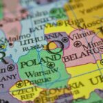 Poland’s Ukraine Backlash Explodes Close-up of a political map of Eastern Europe