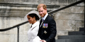 prince harry walking down outdoor stairs together